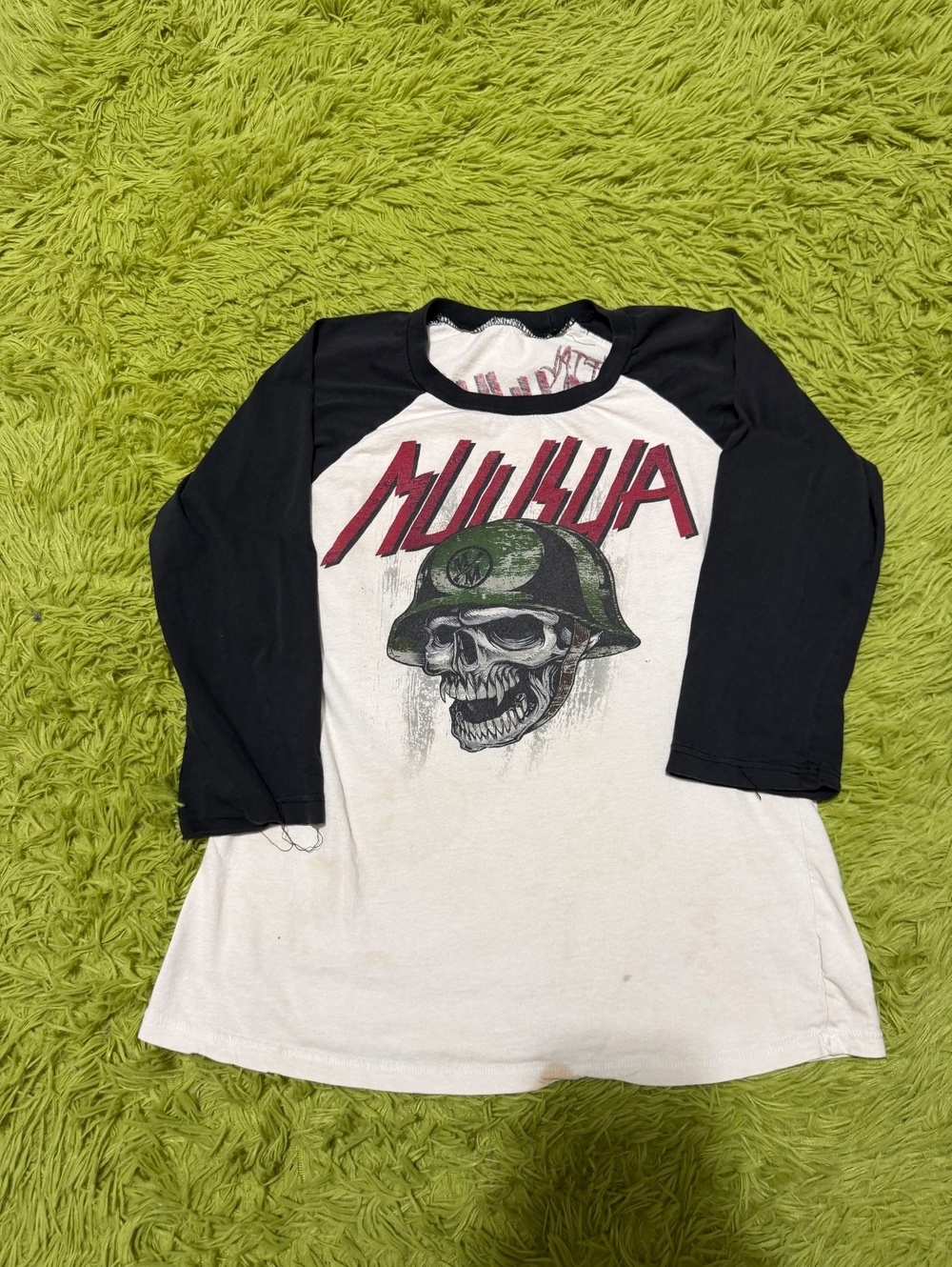 Vintage Y2K Metal Mulisha Baseball Graphic T-shirt Women’s Size Medium White